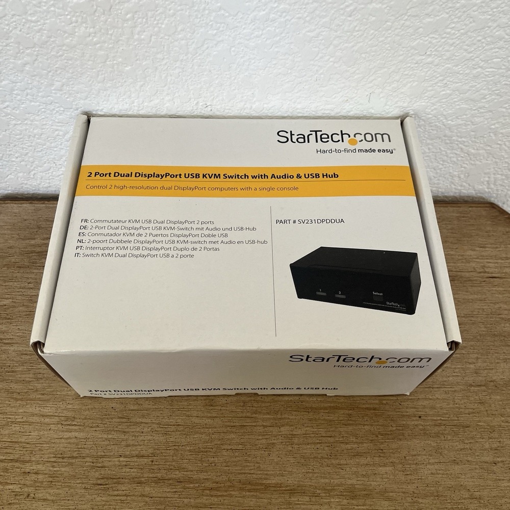 Startech sv231dpddua 2 Port dual displayPort USB KVM Switch with Audio & USB Hub